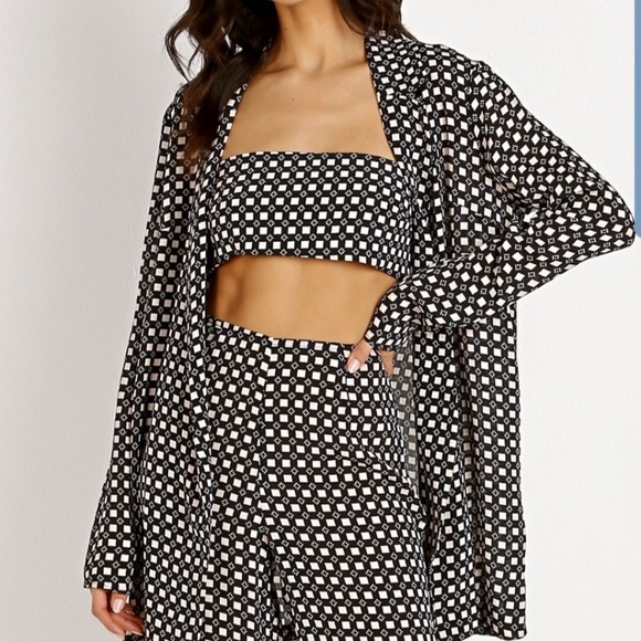 NWT Beach Riot Checkered Blake Blazer Small - Picture 6 of 6